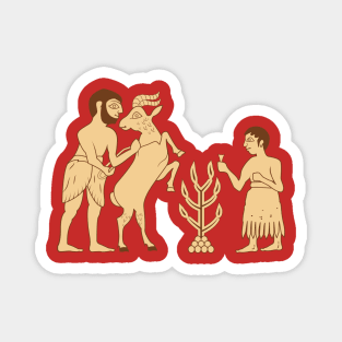 Sumerian father and son sacrament Magnet