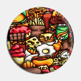 Food Doodle Illustration Pin