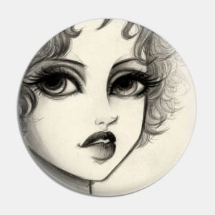 Portrait of a curly hair girl 2017 Pin