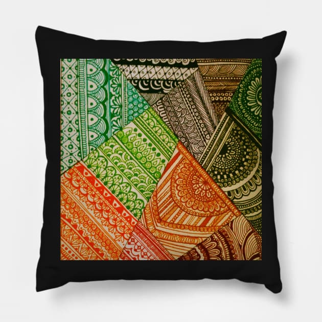 Patchwork Pillow by Meher-Shiblee