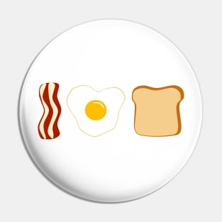 I Love Breakfast (yellow background) Pin