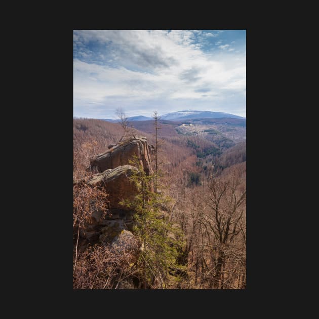 Rabenklippe, Brocken, forest, Harz, winter, cliff by Kruegerfoto