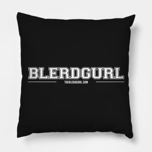 Blerdgurl Varsity White Type Pillow