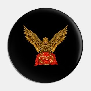 Roman legion eagle with flag - SPQR Pin