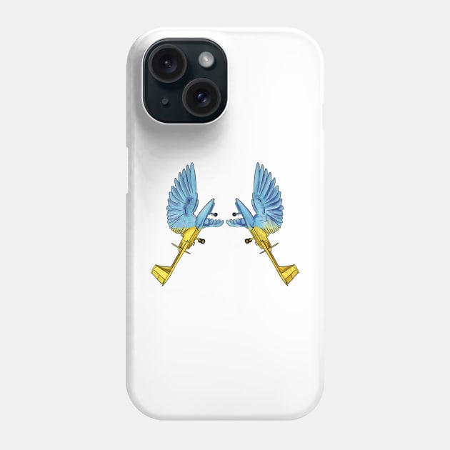 Doves of Peace Ukrainian Bird Bayraktar TB2 Phone Case by Ukraine Prints