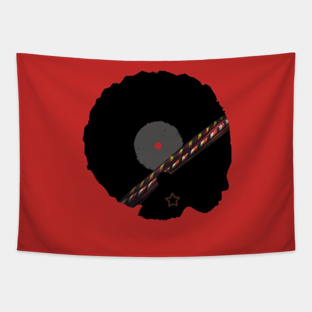 Afro Vinyl - African Woman Tapestry by ddtk