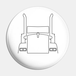 Kenworth truck outline graphic (black) Pin