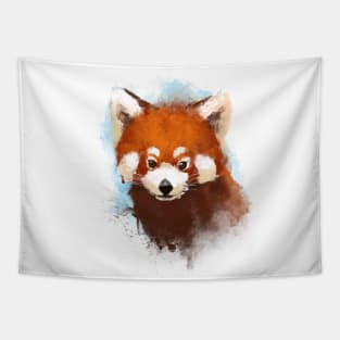 Red panda Ink Illustration - Fluffy Cute Animal - Nature Forest Tapestry