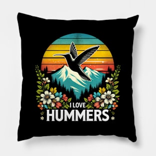 I Love Hummers Colibri Hummingbird Pillow