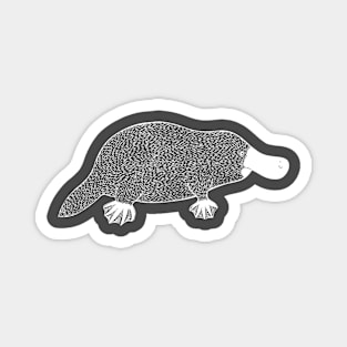 Platypus Ink Art - on dark colors Magnet