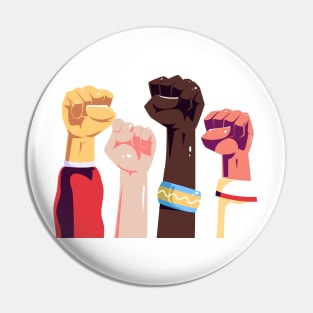 Black Lives Matter , fists Pin