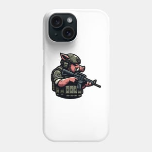 Tactical Wild Boar Adventure Tee: Unleash the Beast Within Phone Case