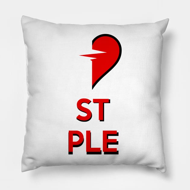 left heart of the best couple Pillow by smartass