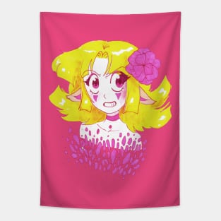 Blonde and Pink Girl Tapestry