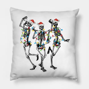 Dancing Christmas Skeleton, Christmas Light Pillow