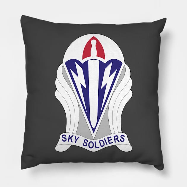 173rd Airborne Brigade Combat Team Logo Pillow by Spacestuffplus