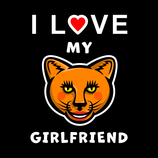 I Love my Cougar Girlfriend funny graphic t-shirt, to show your love for your older partner. by Cat In Orbit ®