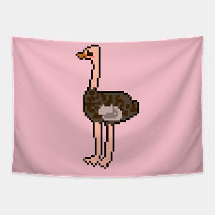 Pixel Pals Ostrich Tapestry