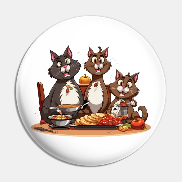 Cats celebrating thanksgiving Pin by Graceful Designs