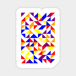 Amazing Geometric Colourful Triangle Pattern #8 Magnet