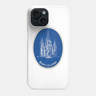 Barcelona Skyline Vintage Spain Phone Case