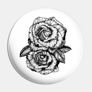 roses in pen and ink Pin