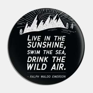 Live in the Sunshine Pin