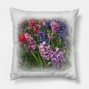 Hyacinth With Tulips Pillow