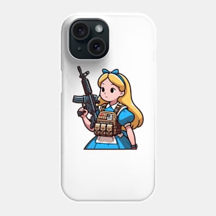 Tactical Wonderland Odyssey Tee: A Unique Twist on Alice's Journey Phone Case