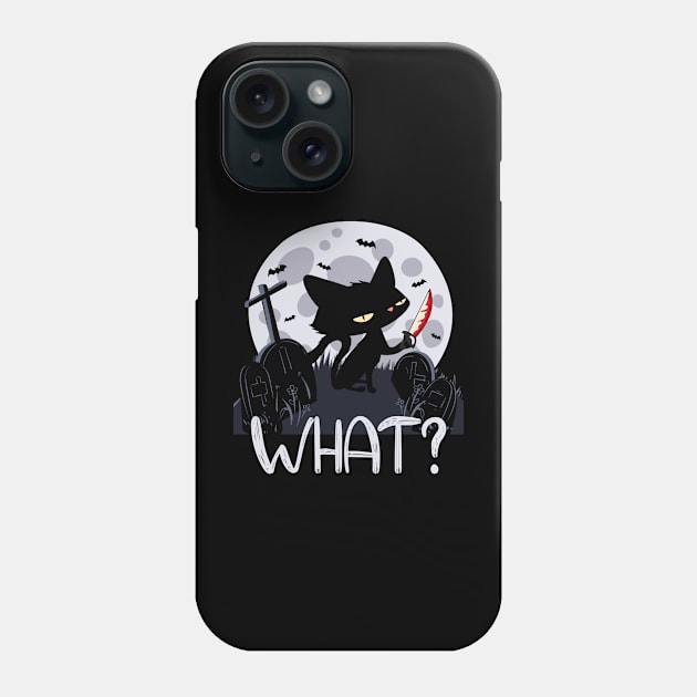 Psycho Cat Phone Case by MZeeDesigns