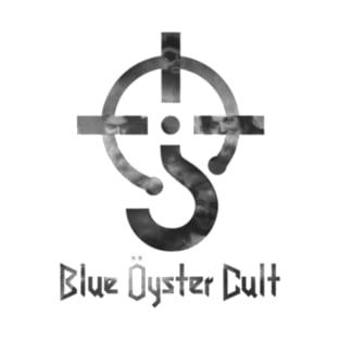 Blue oyster cult black and white with text T-Shirt