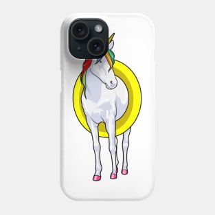 Unicorn at Swimming with Swim ring Phone Case