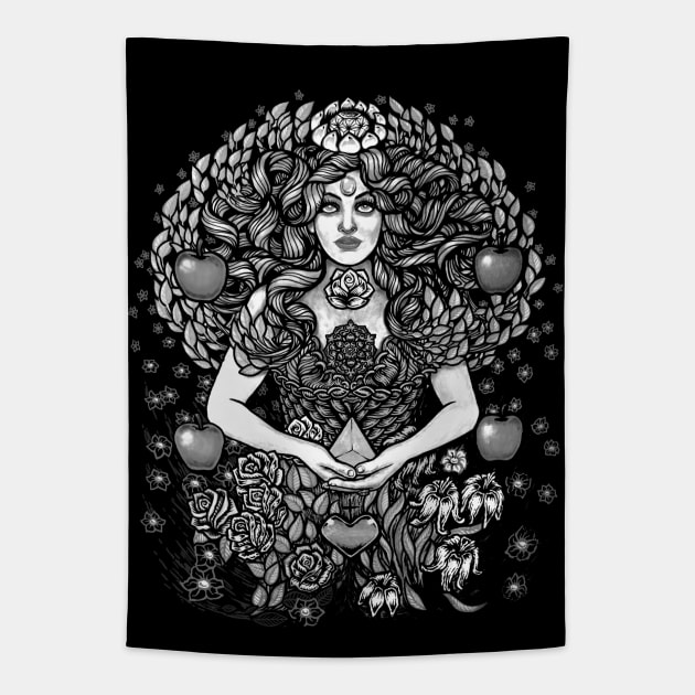 Divine Mother Nature Tree Goddess Tapestry by Roberto Jaras Lira