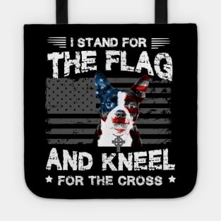 Boston Terriers Dog Stand For The Flag Kneel For Fallen Tote