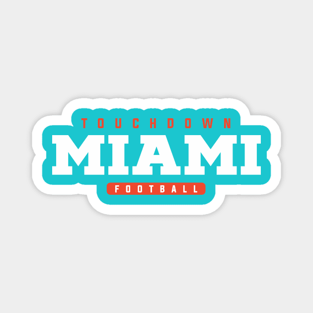 Miami Football Team Magnet by igzine