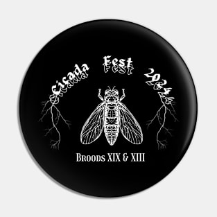 Entomology Cicada Fest 2024 Broods XIX XIII Cicada Lover Pin