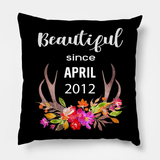 Deer Antler Elk Hunting Flower Horn Beautiful Since April 2012 Pillow by familycuteycom