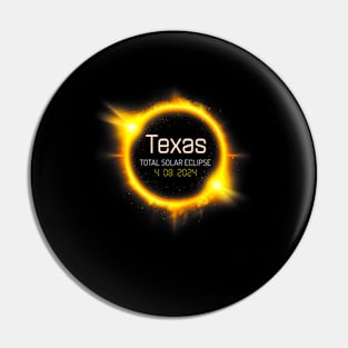 Texas Total Solar Eclipse Spring America April 04.08.24 Usa Pin