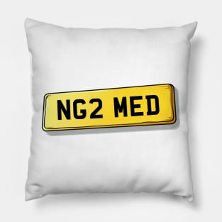 NG2 MED Meadows Number Plate Pillow