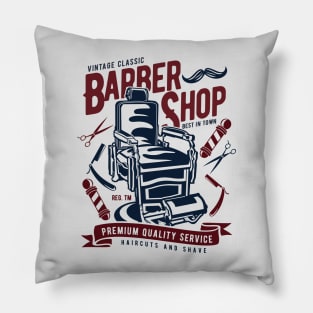 Vintage Classic Barber Shop Pillow