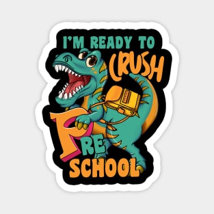 kids Im Ready To Crush Preschool Dinosaur T Rex tee gifts Magnet