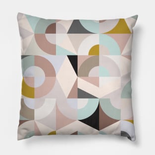 Modern Geometry in Pastels Pillow