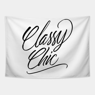 Classy Chic Handlettering Black version Tapestry