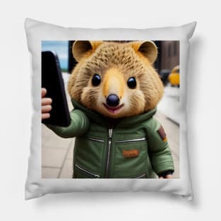 Quokka Selfie 07 Pillow