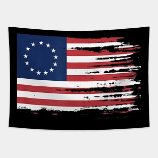 4th of July Patriotic Betsy Ross battle flag 13 colonies Tapestry