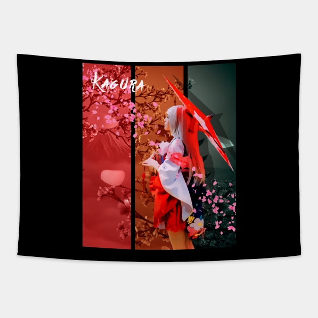 Kagura Fan Art Tapestry by UB design