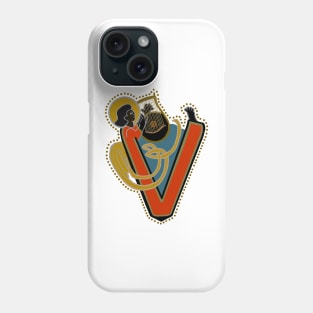 Dark Angel Letter V Light Turquoise Phone Case