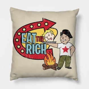 Eat the Rich; The Time Is Now Pillow