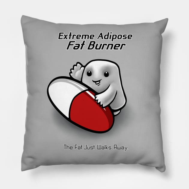 Extreme Adipose Fat Burner Pillow by jellysoupstudios