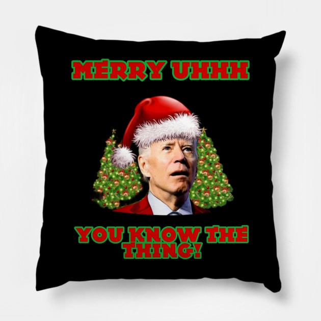 Merry Uhhh Pillow by YungBick